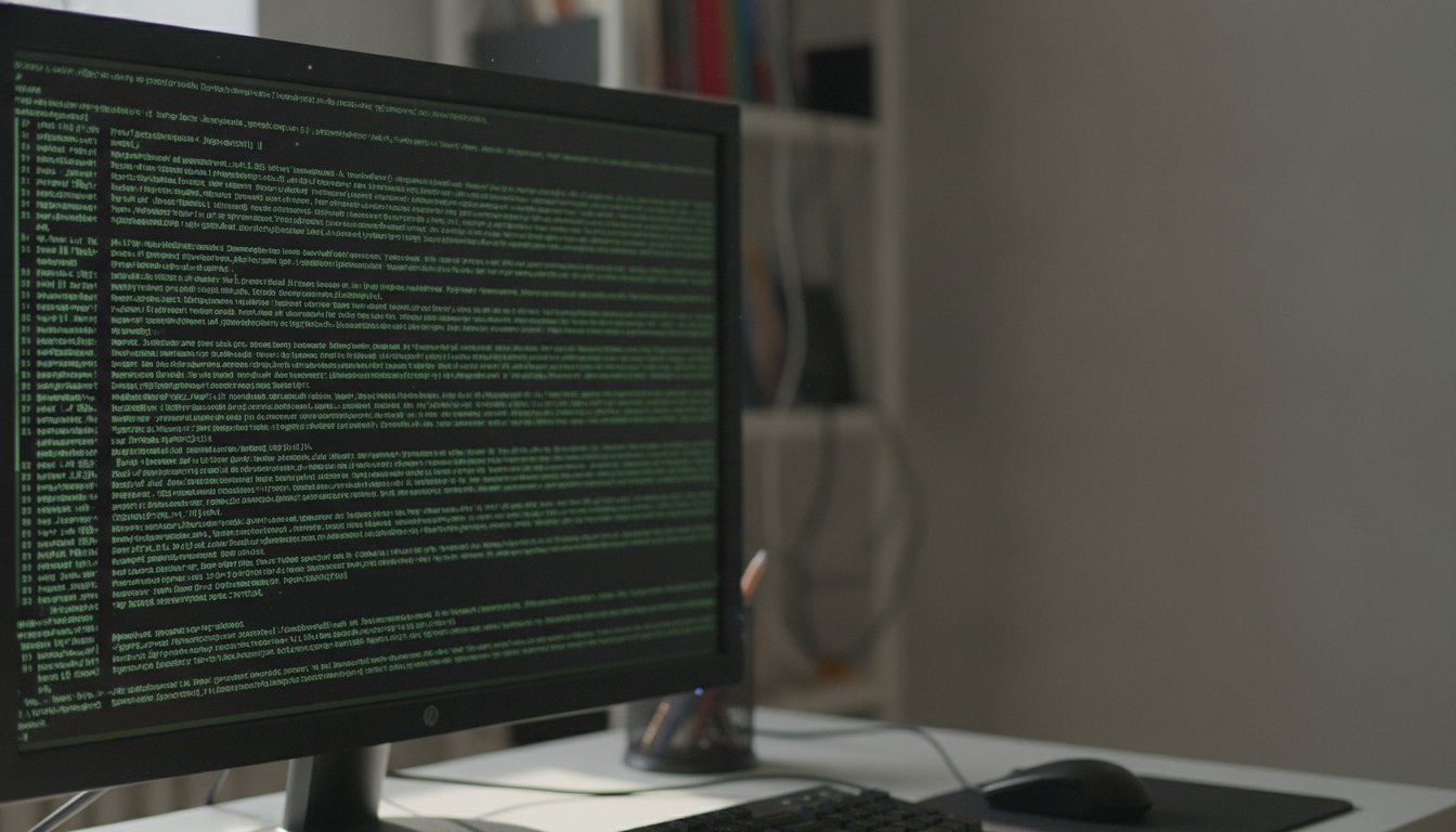 Tela preta de terminal exibindo linhas de texto verde durante a cópia de arquivos.